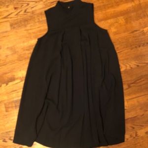 Pleated mock neck dress